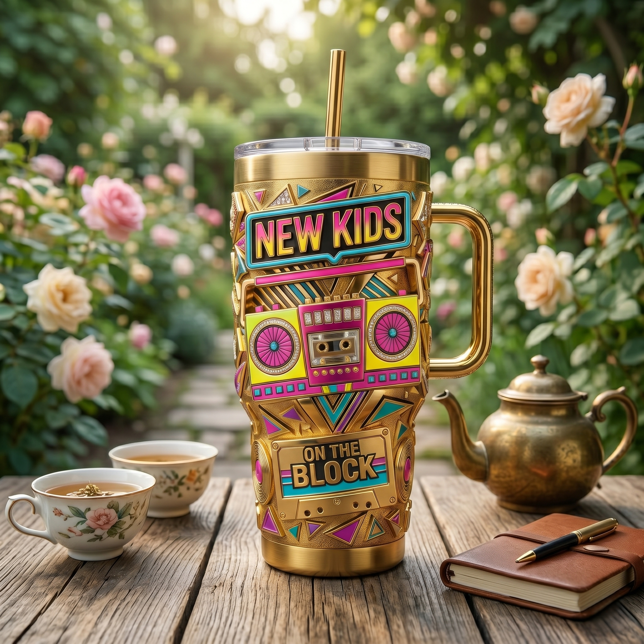 NKOTB 40oz Tumbler With Handle HTTT