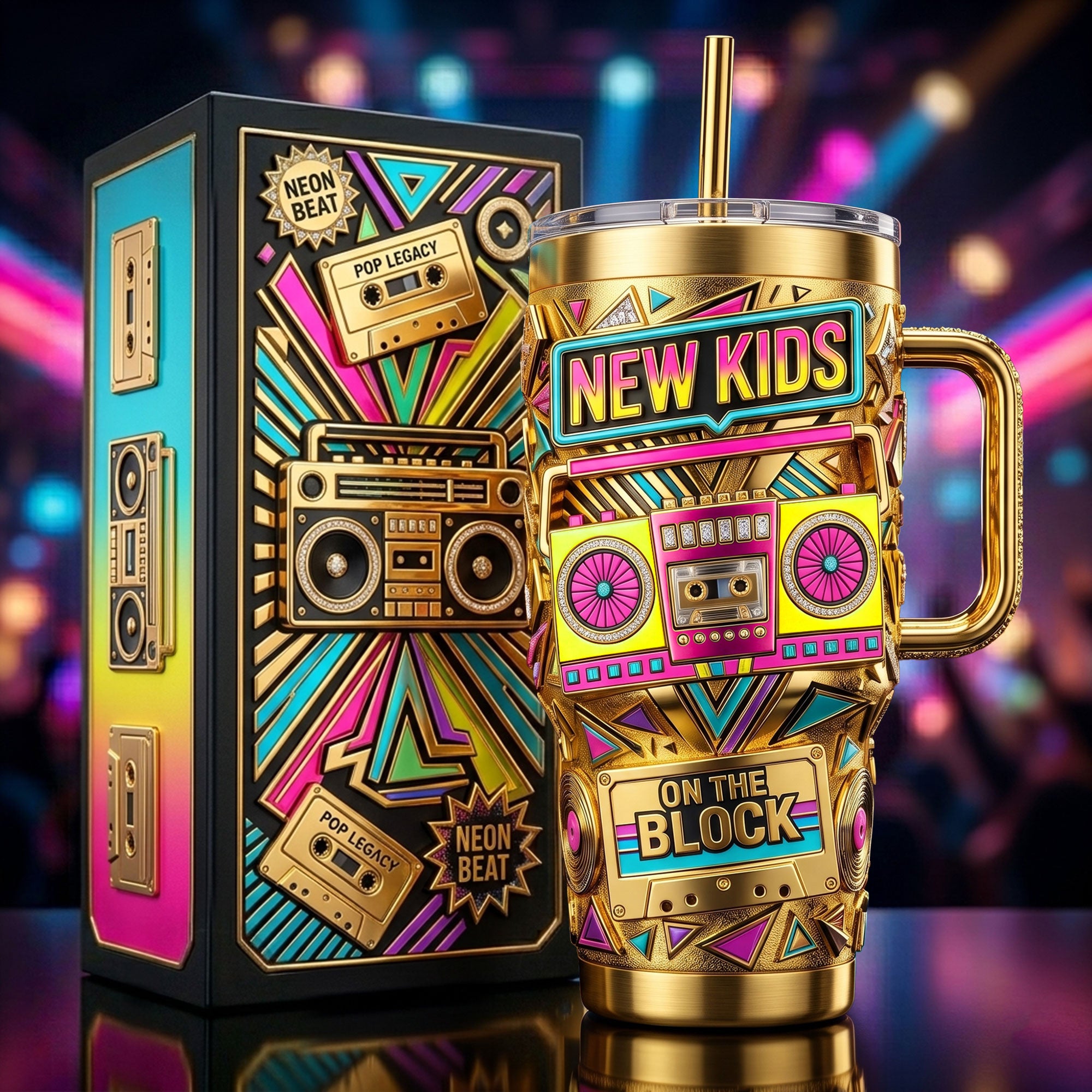 NKOTB 40oz Tumbler With Handle HTTT